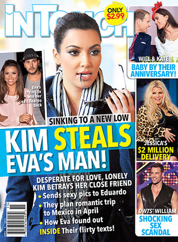 Kim Kardashian, Eva Longoria InTouch Cover Kim Kardashian, Eva Longoria InTouch Cover